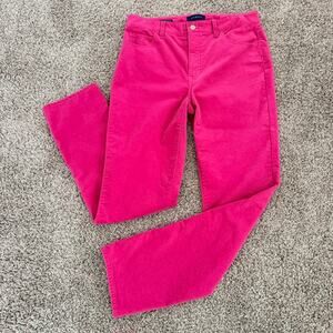 Talbots Velveteen Straight Leg High-Rise Pants Full Length 5-Pocket Soft Women 8